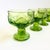 Mid-Century Modern 1970s Mid Century Modern Green Textured Coupe Cocktail Glasses - "Green Cabaret" by Tiffin Franciscan - Set of 5 For Sale - Image 3 of 9