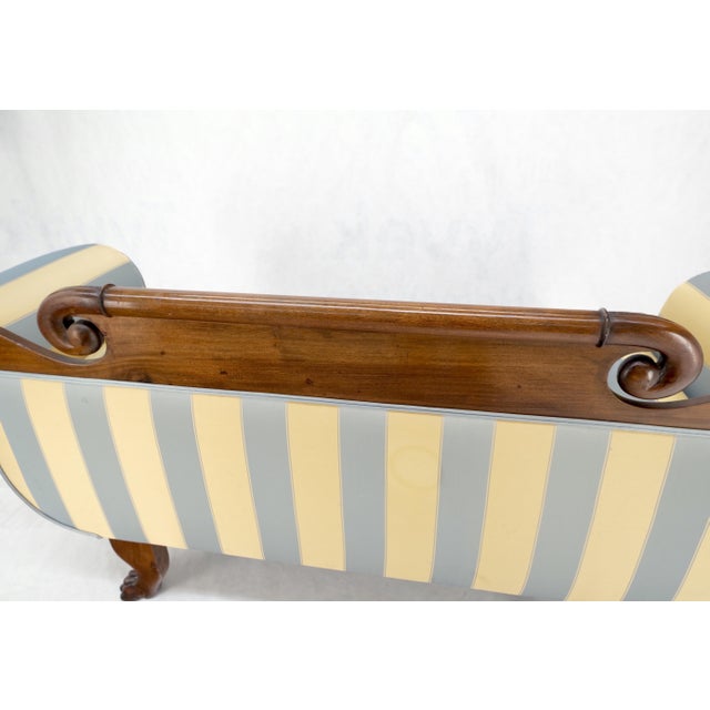 Mid 20th Century Mint Condition Empire Sofa Sette Loveseat Couch Fine Carved Details Lions Feet For Sale - Image 5 of 16