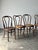 Traditional Bentwood Oak Café Chairs W/ Rose Floral Seats, 1933 World's Fair — Set of 7 For Sale - Image 3 of 17