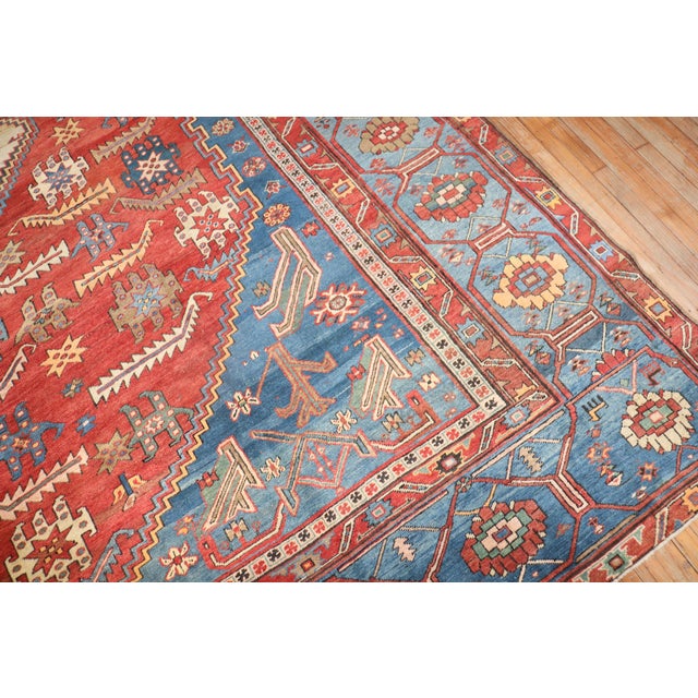 Antique Oversize Tribal Persian Bakshaish Rug For Sale - Image 4 of 18
