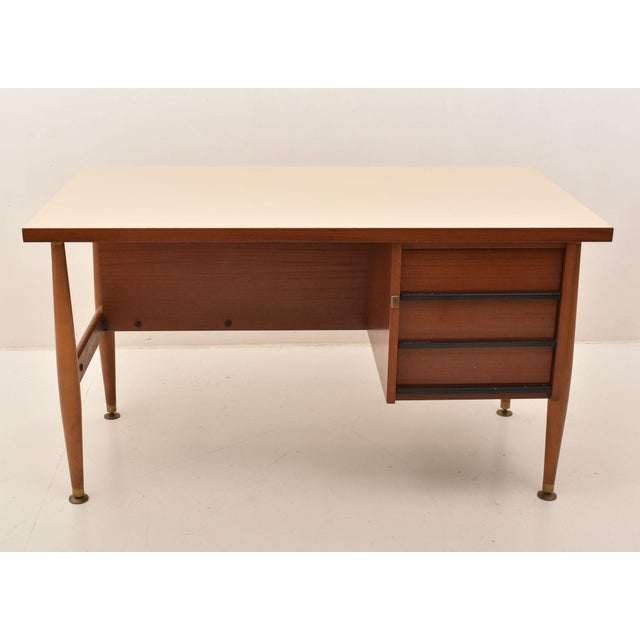 Vintage Italian Desk in Beech, 1960s For Sale - Image 11 of 11