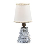 Charming Table Lamp in Rostrato Murano Glass Vase for Barovier & Toso, 1940s For Sale