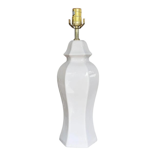 Vintage Blanc De Chine Ginger Jar Lamp For Sale
