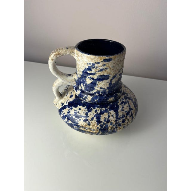 Blue Speckled Carafe from Marei Keramik For Sale - Image 5 of 11