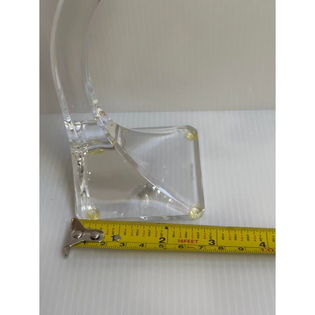 Vintage 1980s Nachtmann Germany "Duetto" Crystal Carved 6"high Candleholders Set of Two(2) For Sale - Image 4 of 17