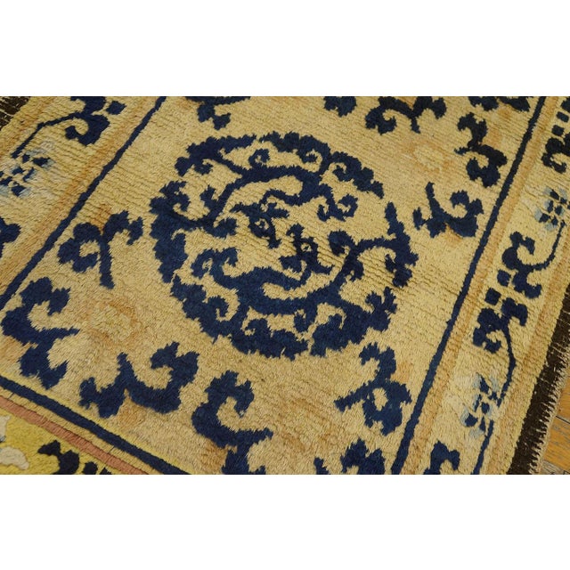 Textile 18th Century Chinese Ningxia Carpet For Sale - Image 7 of 12