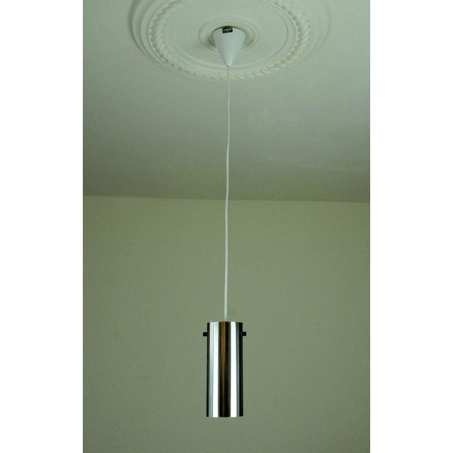 1970s Polished Steel Pendant Lamp by Uno & Östen Kristiansson for Luxus, Vittsjö, Sweden, 1970s For Sale - Image 5 of 9