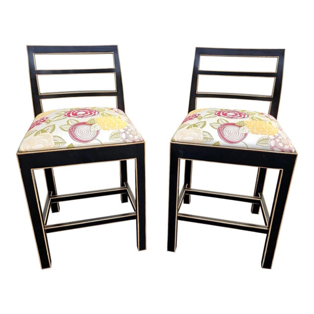 Hickory Chair Counter Height Stools- Set of 2 For Sale