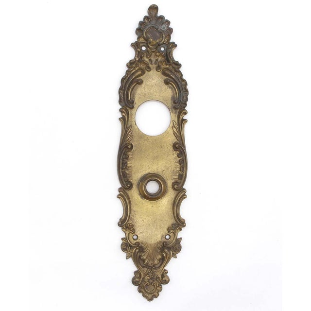 Antique Corbin Rococo Bronze Oval Entry Door Knob Set For Sale - Image 4 of 10