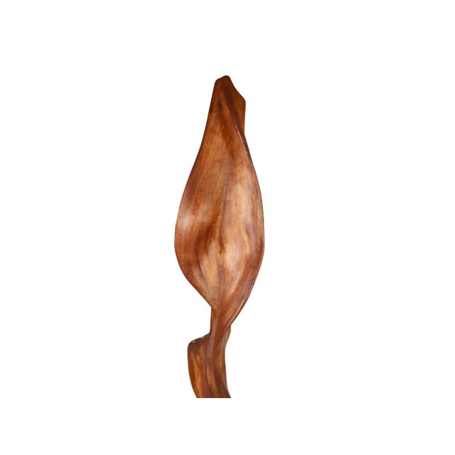 Late 20th Century Mid Century Abstract Natural Irregular Shape Wood Sculpture For Sale - Image 5 of 10