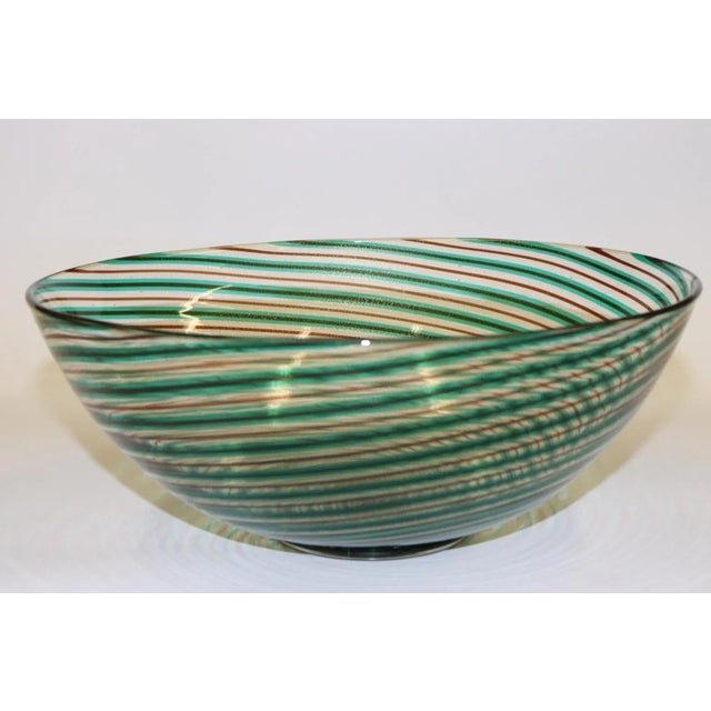 Mid-Century Modern Mid-Century Modern Murano Large Glass Bowl For Sale - Image 3 of 6