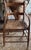 American Antique Primitive Bentwood Arm Ladder Back Chair With Original Woven Splint Seat For Sale - Image 3 of 10
