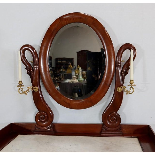 Brown Small Early 19th Century Restoration Period Psyche Commode For Sale - Image 8 of 18