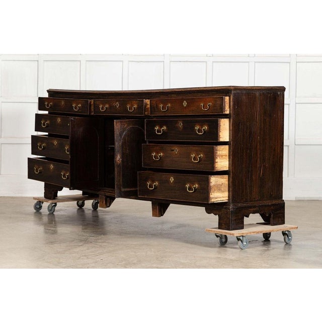 Late 18th Century Large English George III Provincial Oak Dresser Base, 1790s For Sale - Image 5 of 18