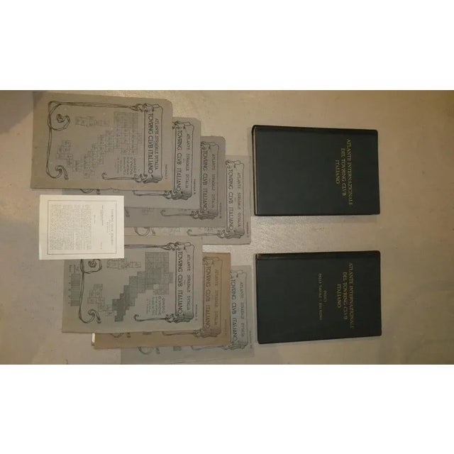 Bond Opera Cartographic, International Atlas of the Italian Touring Club with Dedication by Benito Mussolini, Italy 1927, Set of 9 For Sale - Image 4 of 18