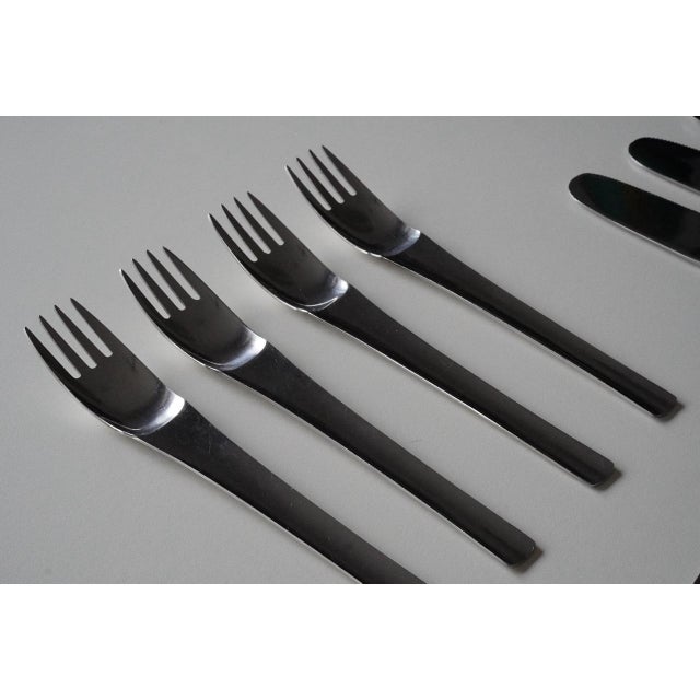 Linea 72 Alitalia Flatware by Joe Colombo & Ambrogio Pozzi, 1972, Set of 12 For Sale - Image 6 of 13