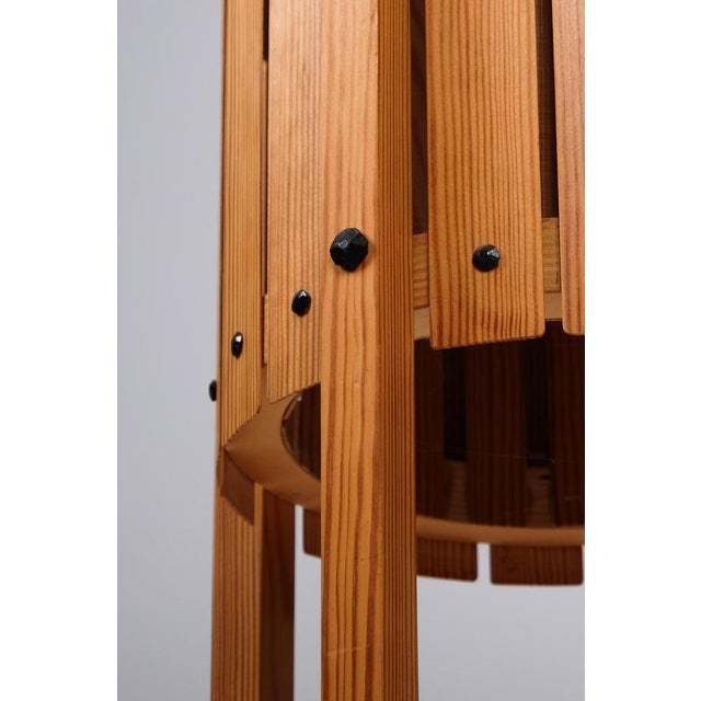 Wood Swedish Modern Pine Floor Lamp by Axel Einar Hjorth, 1960s For Sale - Image 7 of 8