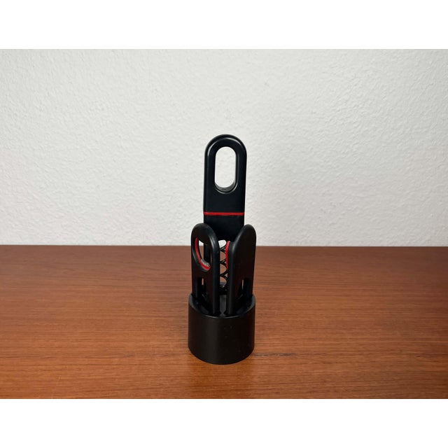 Late 20th Century Postmodern Danish Red and Black Bottle Opener and Corkscrew Bar Set by Bjarne Bo for Ideas, Denmark, 1980s, Set of 4 For Sale - Image 5 of 16