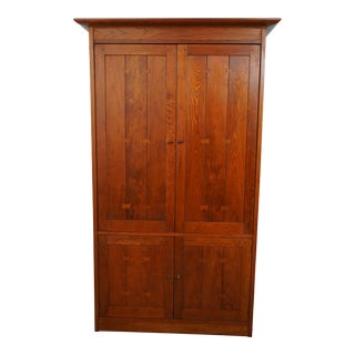Stickley Arts & Crafts Cherry Tv Armoire For Sale