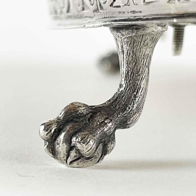 Metal Antique Milanese Silver Oil Cruet, 1828, Set of 3 For Sale - Image 7 of 12