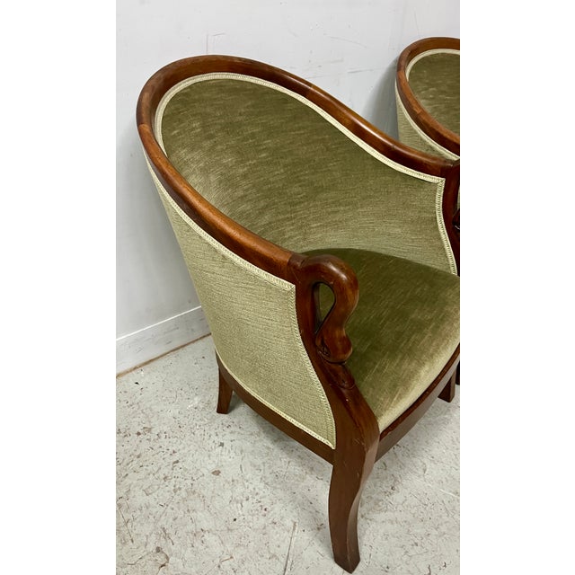 Gondola-Style Armchairs with Swan Necks, Set of 2 For Sale - Image 5 of 12