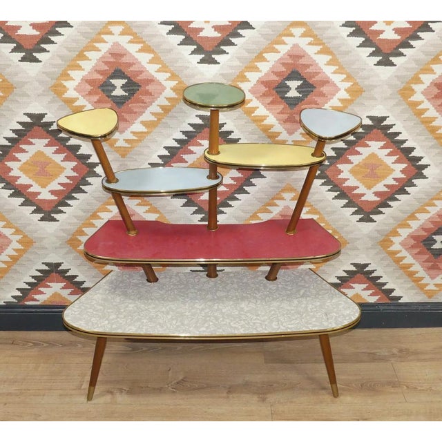 Large Colorful Flower Stand, 1950s For Sale - Image 14 of 14