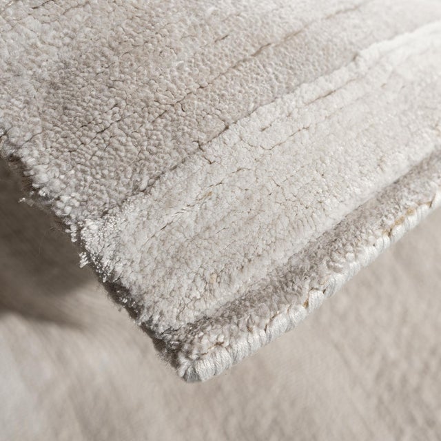 Contemporary Hand Woven Gray Abstract Viscose Rug, 8' X 10' For Sale - Image 3 of 7