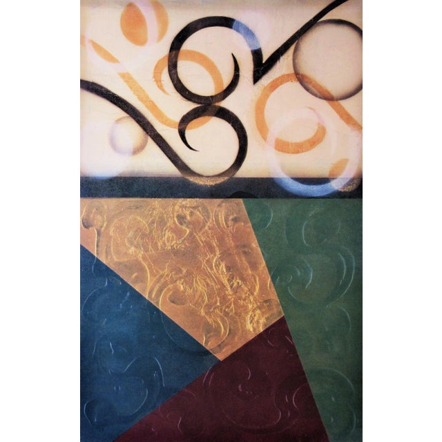 This artwork titled "Larry's Drums" c.2010 is an offset lithograph on paper by Japanese artist Kaoru Mansour, b.1956. It...