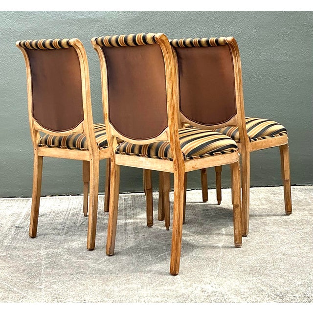 Vintage Deco Carved Dining Chairs - Set of 4 For Sale - Image 4 of 12