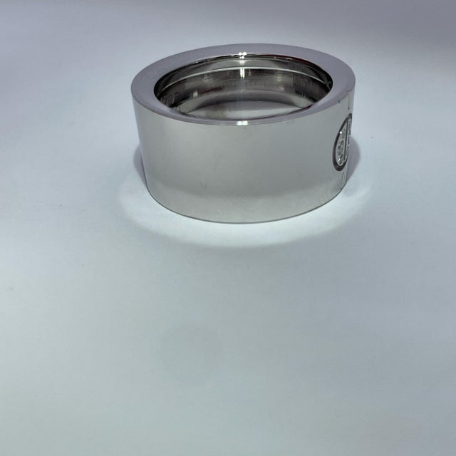 Metal Cartier Love Cone Diamond 18k White Gold Ring, Size 6 For Sale - Image 7 of 11