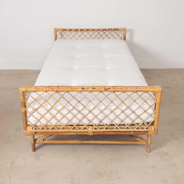 Wood 1960s French Rattan Daybed For Sale - Image 7 of 11
