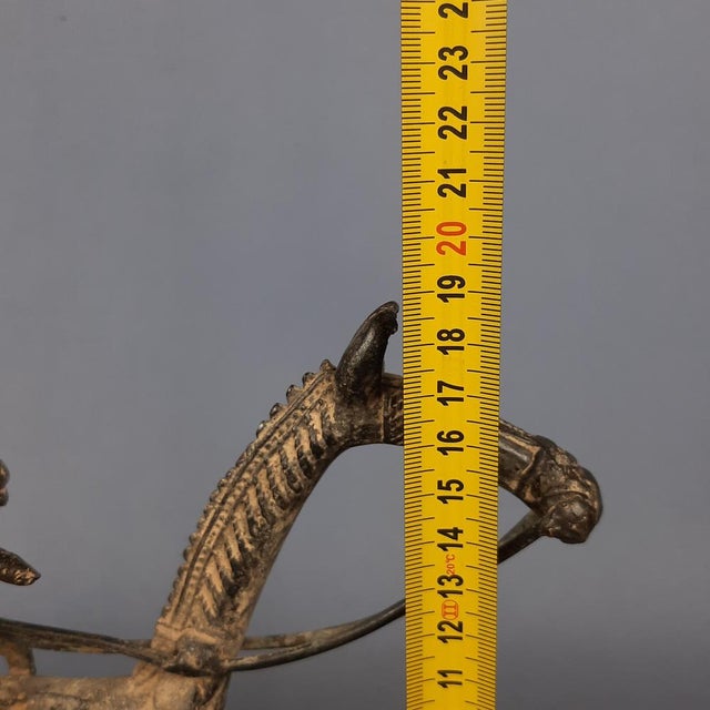 African Bronze Sculpture Horse with Warriors, Early 1900s For Sale - Image 13 of 14