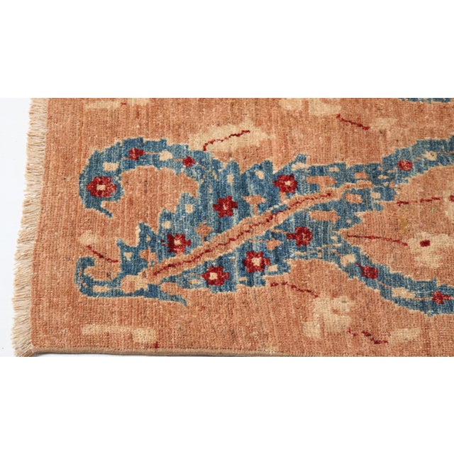 Vintage Oushak Runner Rug – Natural Dyes & Elegance Blue Tone Hallway Rug -2' 4'' X 11' 4'' For Sale In Tampa - Image 6 of 12