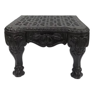 Cast Iron Footman with Pierced Top Cabriole Legs c 1880 For Sale