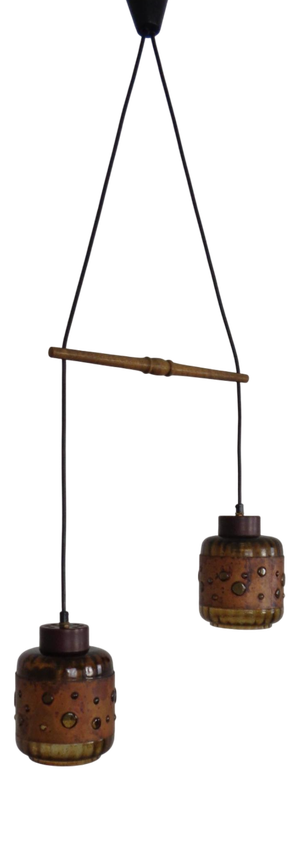Dutch Copper and Glass Ceiling Lamp by Nanny Still for Raak, 1960s