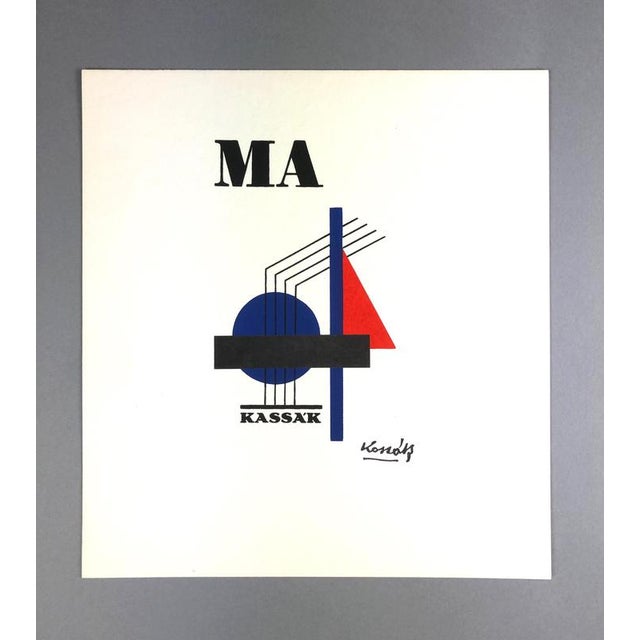 Lajos Kassák, Painting Construction/Ma, 1923, Linocut, Paper For Sale - Image 3 of 4