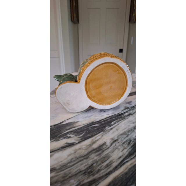 Vintage Elephant Motif Majolica Style Planter For Sale - Image 9 of 10