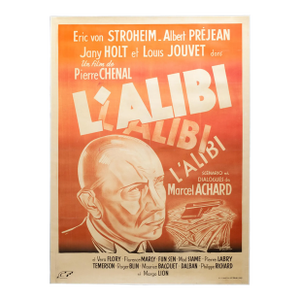 l'Ablibi French Movie Poster, Linen Backed, 1937