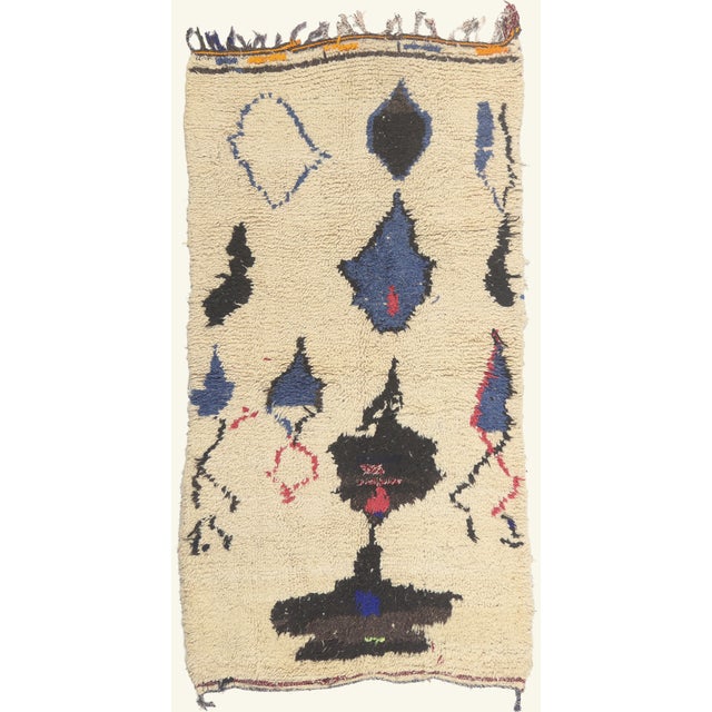 Vintage Azilal Moroccan Rug, 03'10 X 07'00 For Sale