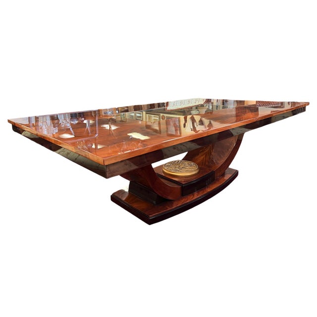 9 Piece English Art Deco Dining Set For Sale - Image 4 of 12