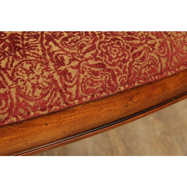 Ethan Allen 'Townhouse' Set of Six Carved Frame Upholstered Dining Chairs For Sale - Image 11 of 12