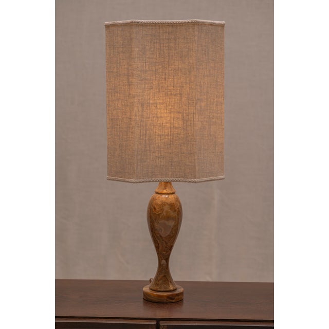1970s Large Italian Onyx Table Lamps, 1970s, Set of 2 For Sale - Image 5 of 15