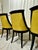 Wood Late 20th Century Empire-Style Ebonized Black Lacquer & Yellow Leather Gondola Dining Chairs For Sale - Image 7 of 8