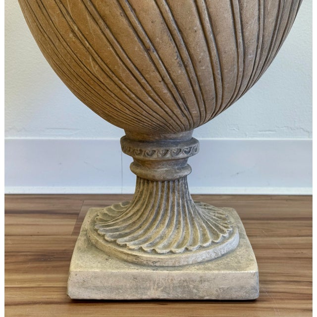 Gray Oversized Rams Head Urn For Sale - Image 8 of 11