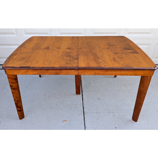 Mid-Century Modern Mid-Century Modern Heywood-Wakefield Maple Extendable Dining Table & 8 Accent Chairs - 9 Piece Set For Sale - Image 3 of 10