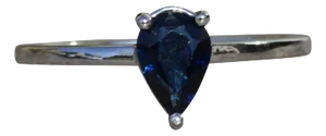 The Anniston: Ladies White Gold 0.75 CT Solitaire Sapphire Engagement Ring