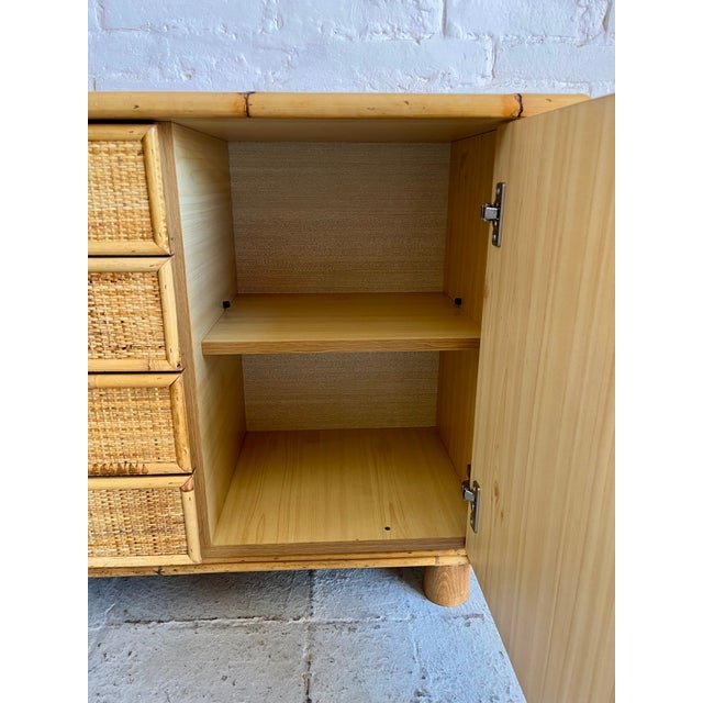 Vintage Italian Rattan Sideboard, 1970s For Sale - Image 11 of 16