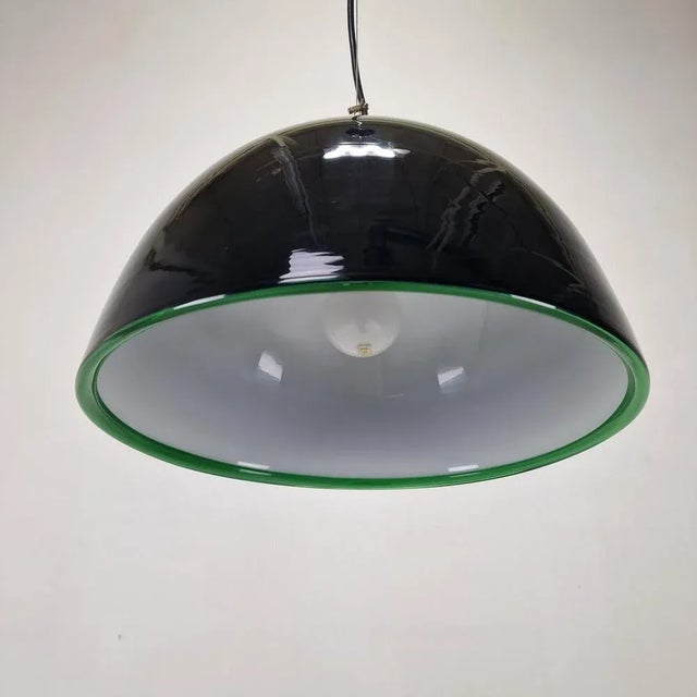 Murano Glass Neverrino Pendant Lamp by Gae Aulenti from Vistosi, 1970s For Sale - Image 9 of 13