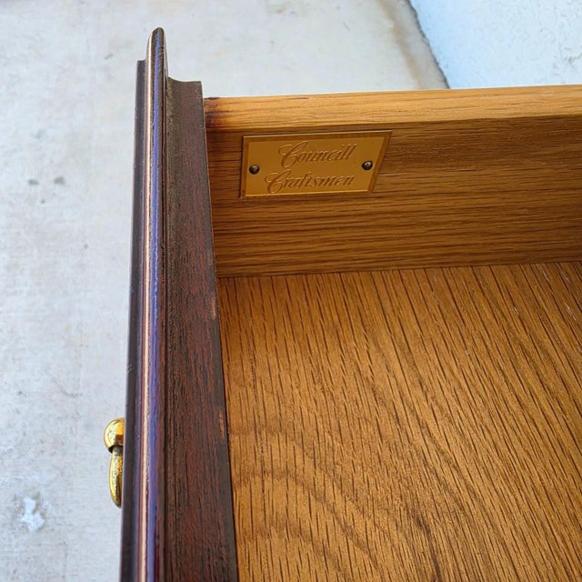 Councill Craftsmen Banded Mahogany Chippendale Bachelor Chest W Pullout Surface For Sale - Image 9 of 13