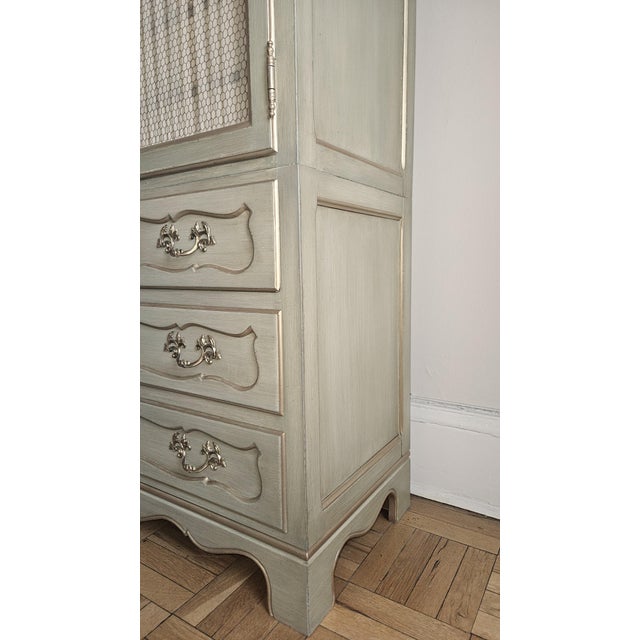 Mid 20th Century French Provincial Triple Armoire Wall Unit by Baker Furniture For Sale - Image 13 of 15